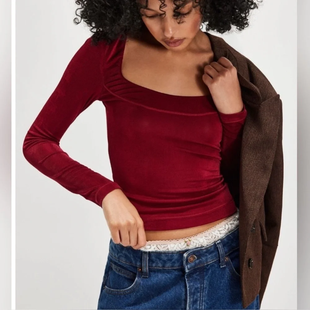 Free people intimately By The‎ Way Long Sleeve Top Small Red